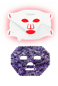 CrystalFuzion™ Amethyst Face Mask & RedFuzion™ LED Face Mask Bundle